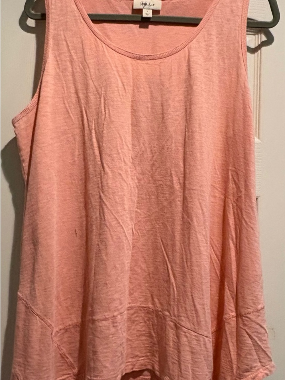Style & Co. Women's Sleeveless Scoop Neck Tank Top - Peach